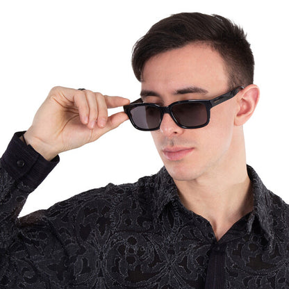 نظارة شمسية رجالية مستطيلة رمادية من جوتشي