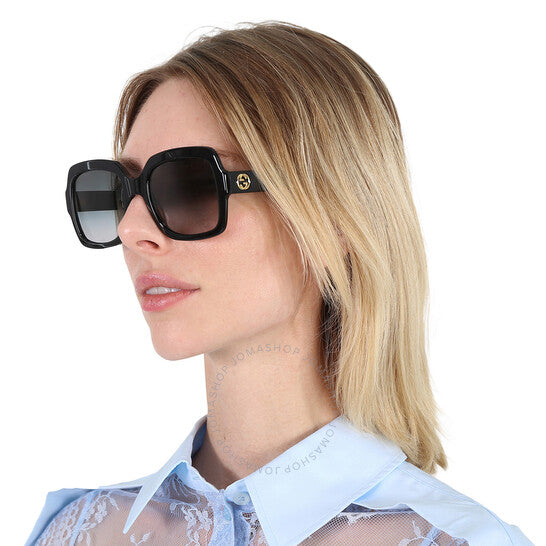 نظارات شمسية مربعة رمادية للنساء من غوتشي