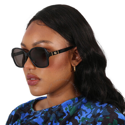 نظارات شمسية مربعة رمادية للنساء من غوتشي