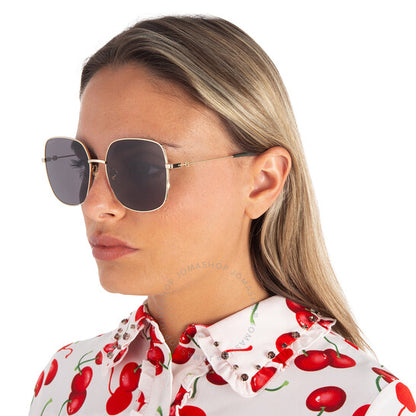 نظارات شمسية مربعة رمادية للنساء من غوتشي