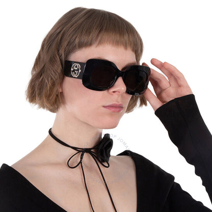 Gucci, Grey Square Ladies Sunglasses