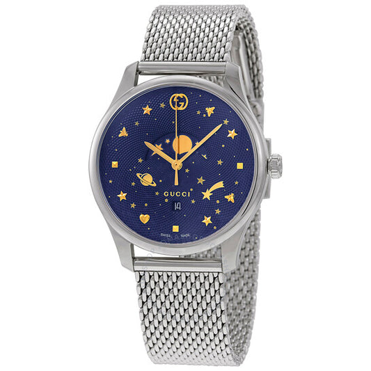 Gucci, G-Timeless Blue Motifs Dial Men's Watch