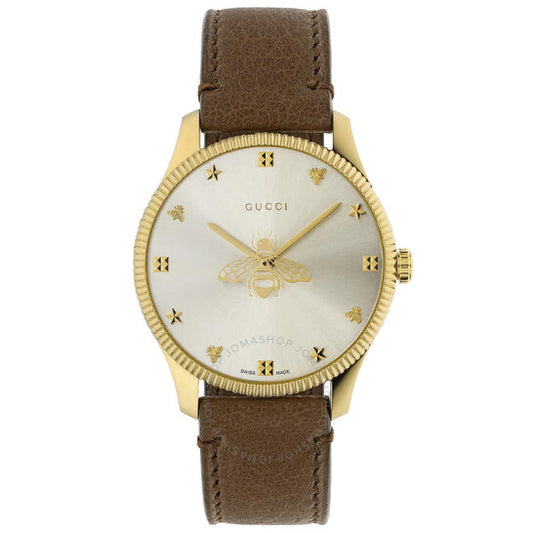ساعة Gucci G-Timeless كوارتز فضية اللون للسيدات