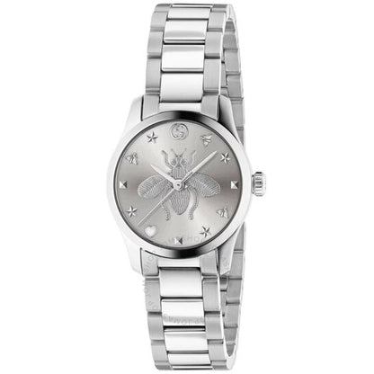 ساعة Gucci G-Timeless كوارتز فضية اللون للسيدات