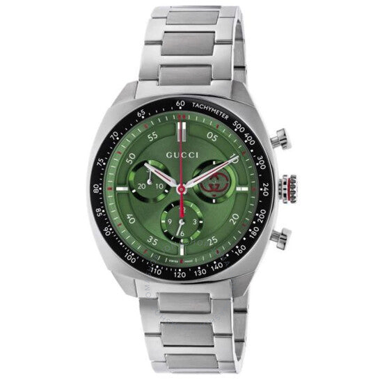Gucci, Interlocking G Quartz Green Dial Men's Watch