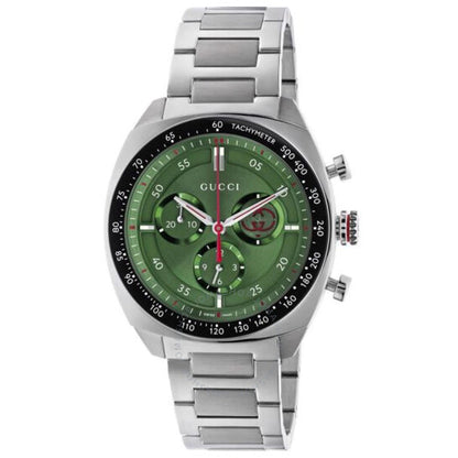 Gucci, Interlocking G Quartz Green Dial Men's Watch