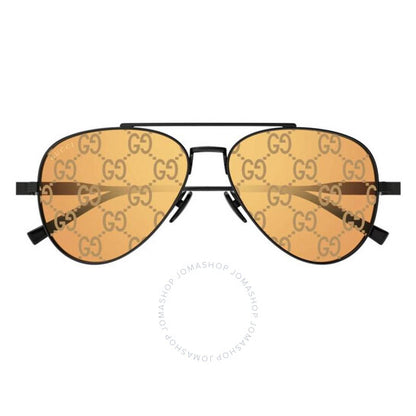 نظارات شمسية رجالية من جوتشي بشعار برتقالي