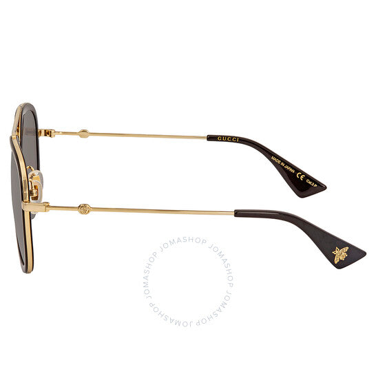 Gucci, Polarized Grey Gradient Pilot Ladies Sunglasses