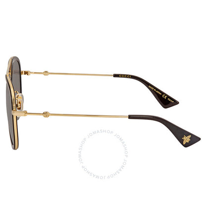 Gucci, Polarized Grey Gradient Pilot Ladies Sunglasses