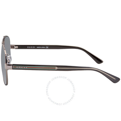 نظارات شمسية رجالية من جوتشي بايلوت، رمادية مستقطبة