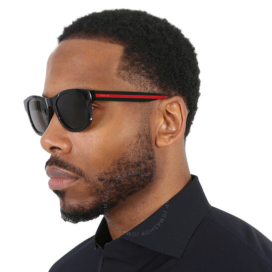 Gucci, Polarized Grey Square Men's Sunglasses GG0003S 006 52