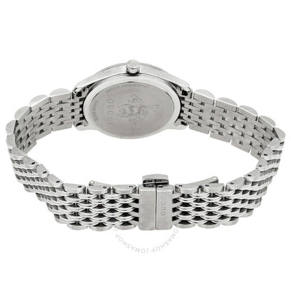 ساعة غوتشي كوارتز نسائية بمينا سوداء