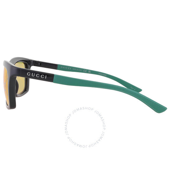 Gucci, Yellow Mirror Logo Sport Men's Sunglasses