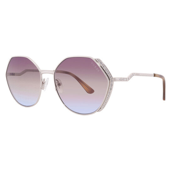 Brown Gradient Geometric Ladies Sunglasses