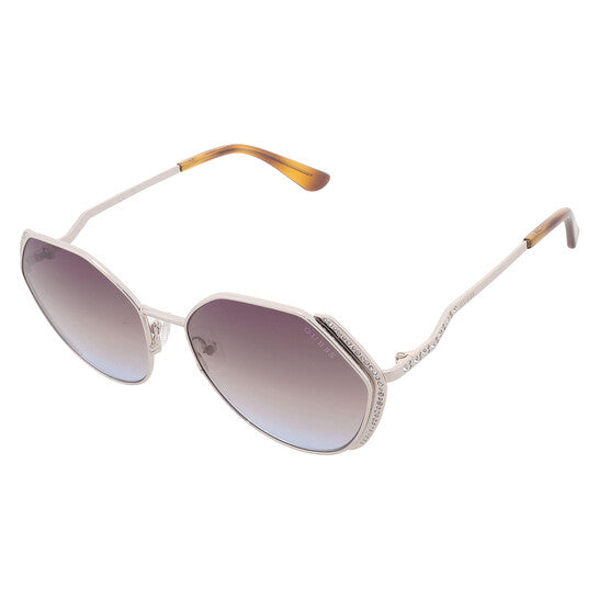 Brown Gradient Geometric Ladies Sunglasses