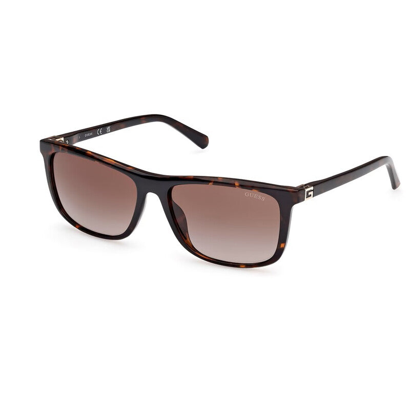 Brown Gradient Rectangular Men's Sunglasses