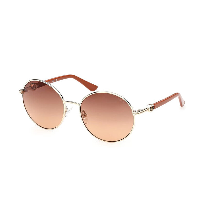 Brown Gradient Round Men's Sunglasses