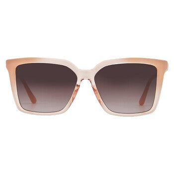 Brown Gradient Square Ladies Sunglasses