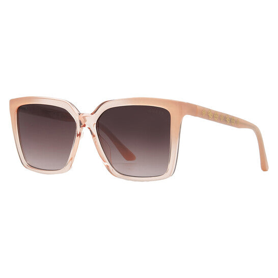 Brown Gradient Square Ladies Sunglasses