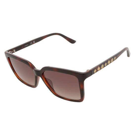 Brown Gradient Square Ladies Sunglasses