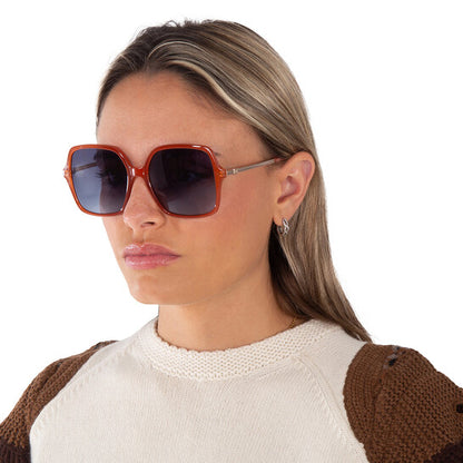 Bue Gradient Square Ladies Sunglasses
