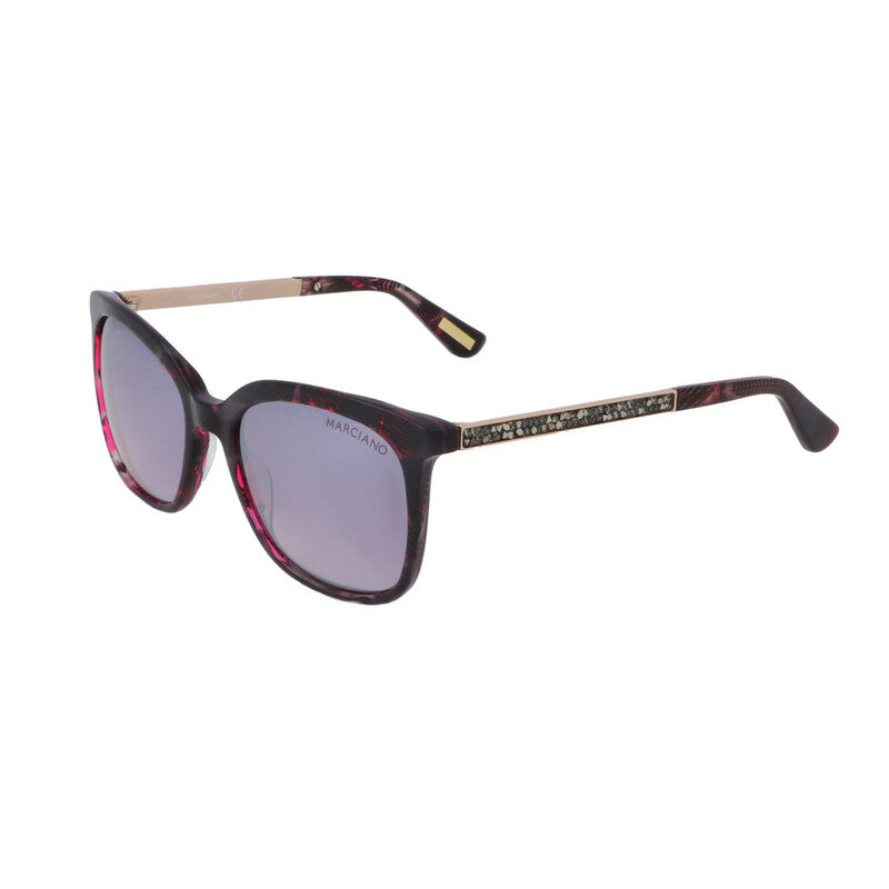 Ladies Purple Geometric Sunglasses