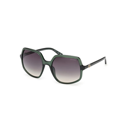 Green Gradient Irregular Ladies Sunglasses