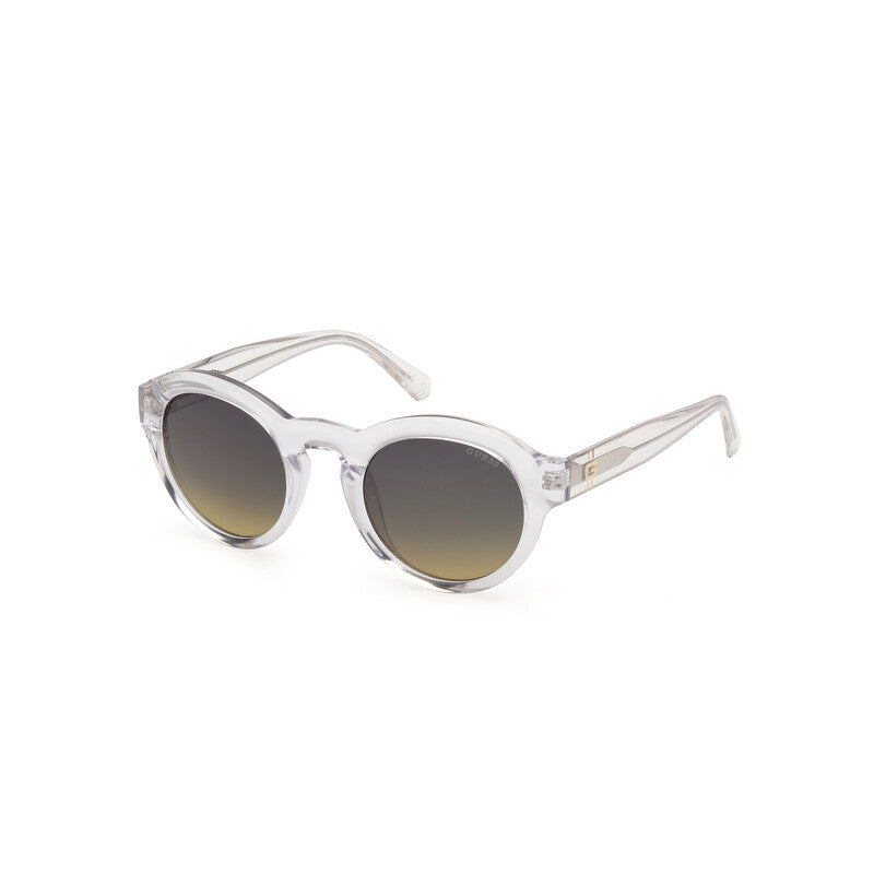 Grey/Green Gradient Oval Men's Sunglasses