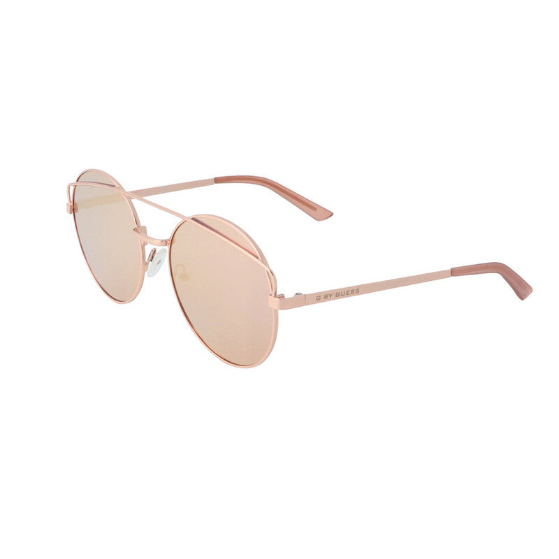 Ladies Gold Tone Pilot Sunglasses