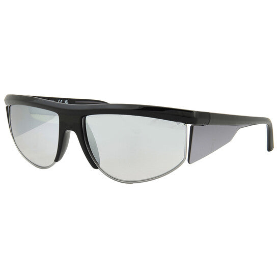 Light Grey Mirror Browline Men's Sunglasses
