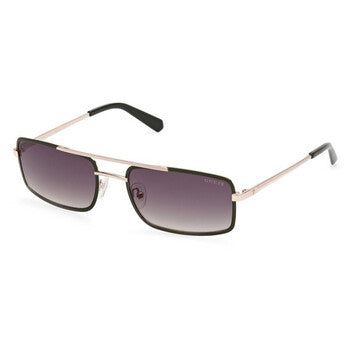 Brown Gradient Rectangular Men's Sunglasses