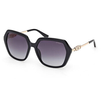 Smoke Gradient Geometric Ladies Sunglasses