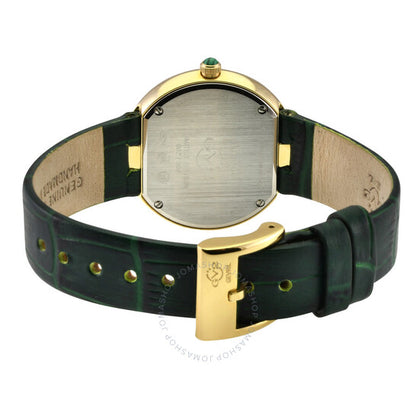 Gv2 من جيفريل، ساعة أريزو كوارتز نسائية بمينا خضراء مرصعة بالألماس