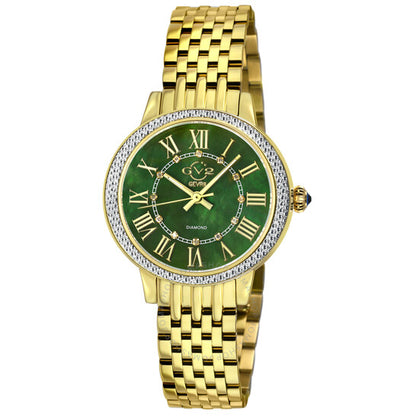 Gv2 By Gevril, Astor Iii Quartz Green Dial Ladies Watch