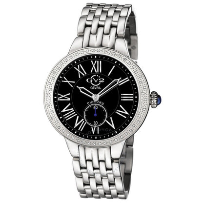 Gv2 By Gevril, Astor Quartz Diamond Black Dial Ladies Watch
