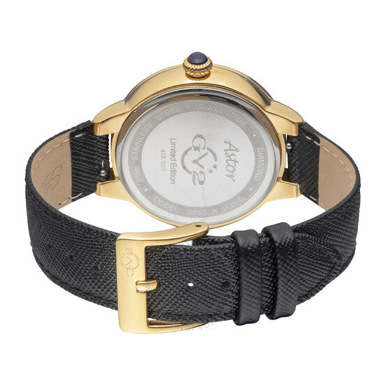 Gv2 من جيفريل، ساعة أستور للسيدات بمينا أبيض ومرصعة بالألماس