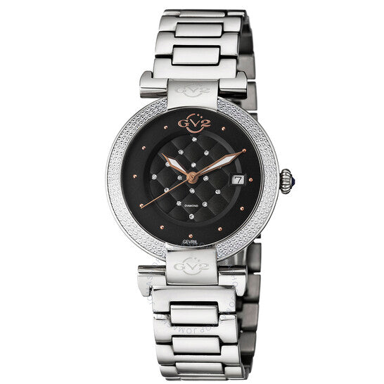 Gv2 من جيفريل، ساعة بيرليتا كوارتز نسائية بمينا سوداء