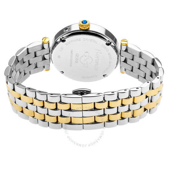 ساعة Gv2 من جيفريل، كوارتز فلورنسا للسيدات مرصعة بالألماس