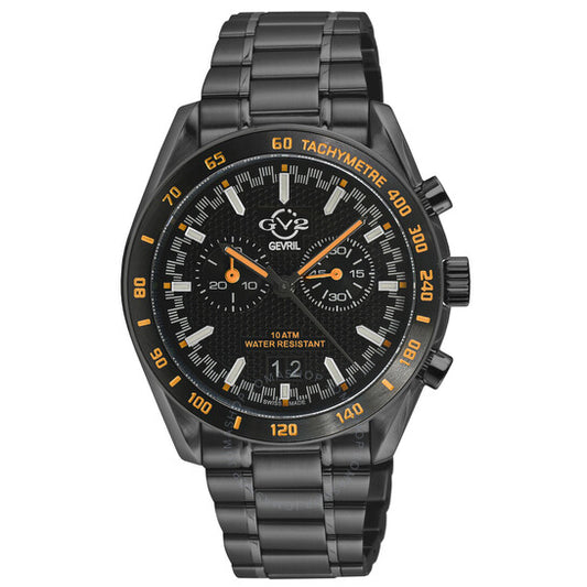 Gv2 By Gevril, Freccia Chronograph Quartz Black Dial Men's Watch