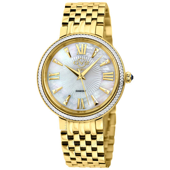 Gv2 By Gevril, Genoa Diamond Mother of Pearl Dial Ladies Watch