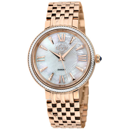 Gv2 By Gevril, Genoa Diamond Mother of Pearl Dial Ladies Watch