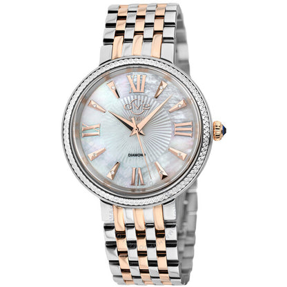 Gv2 By Gevril, Genoa Diamond Mother of Pearl Dial Ladies Watch