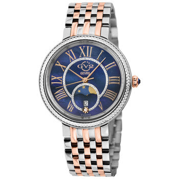 Genoa Mother of Pearl Dial Quartz Moon Phase Diamond Ladies Watch