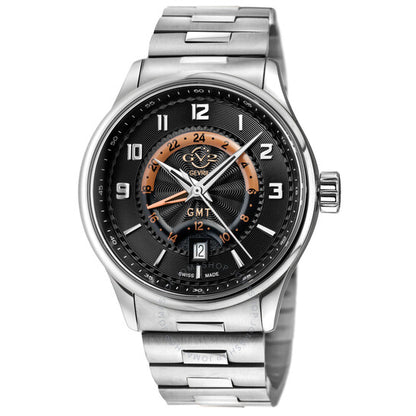 Gv2 By Gevril, Giromondo Black Dial Men's Watch
