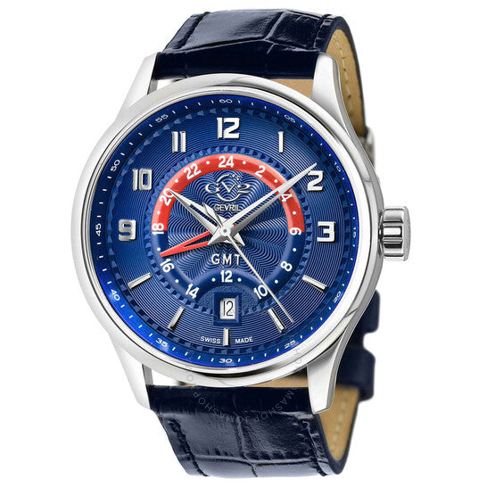 Gv2 By Gevril, Giromondo Quartz Blue Dial Men's Watch