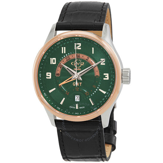Gv2 By Gevril, Giromondo Quartz Green Dial Men's Watch