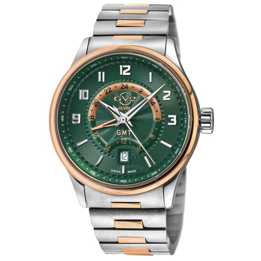 Gv2 By Gevril, Giromondo Quartz Green Dial Men's Watch