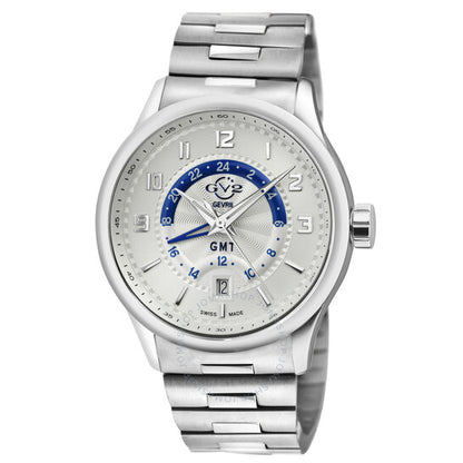 Gv2 By Gevril, Giromondo Quartz Silver Dial Men's Watch