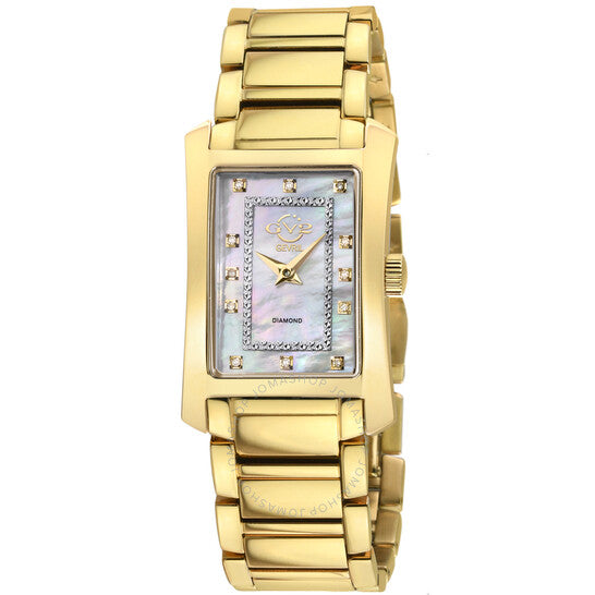 Gv2 By Gevril, Luino Diamond Mother of Pearl Dial Ladies Watch