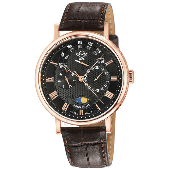 Gv2 By Gevril, Maestro Quartz Moon Phase Grey Dial Men's Watch